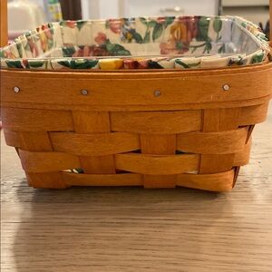 Gently used Genuine Longaberger  Woven Berry Basket. Smoke and pet FREE home.